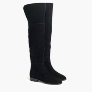 J.Crew Over-The-Knee Boots in Suede K2741 Black